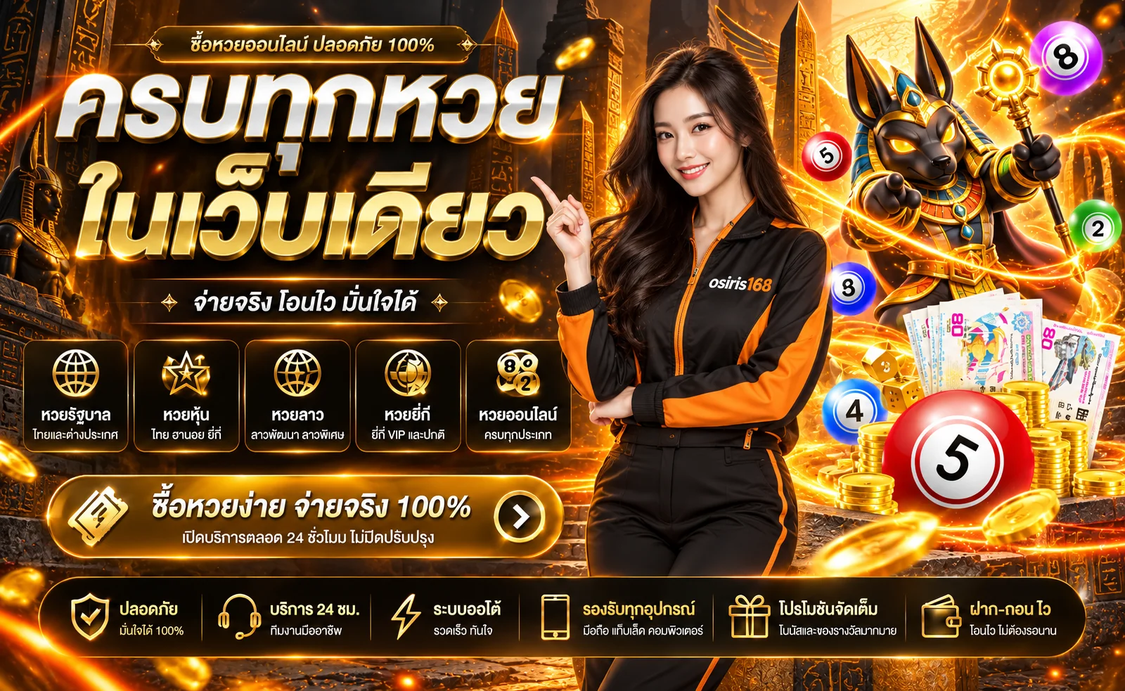 ตรวจผลหวย osiris168 พร้อมตัวเลขและมาสคอตธีมโอซิริส